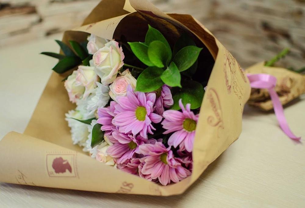 Букет цветов из: Розы и Хризантемы в Инатьевский