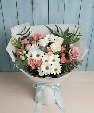 Букет цветов из:  Розы, Лизиантусы и Хризантемы #REPLACE_PRED# Инатьевский