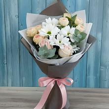 Букет цветов из:  Хризантемы и Розы в Инатьевский