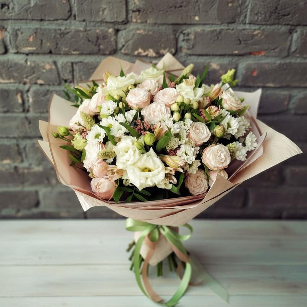 Букет цветов из: Альстромерии, Розы и Хризантемы в Инатьевский