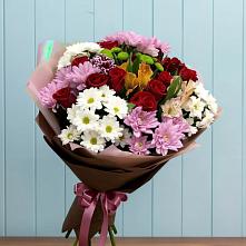 Букет цветов из:  Розы, Хризантемы и Альстромерии в Инатьевский