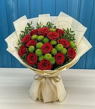 Букет цветов из:  Розы и Хризантемы в Инатьевский