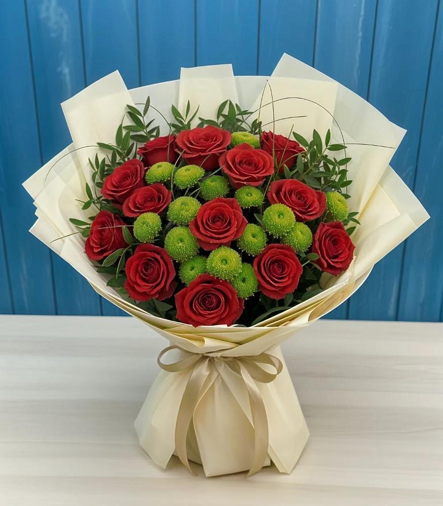 Букет цветов из: Розы и Хризантемы в Инатьевский