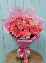 Букет 15 Розовых роз Равель в Инатьевский