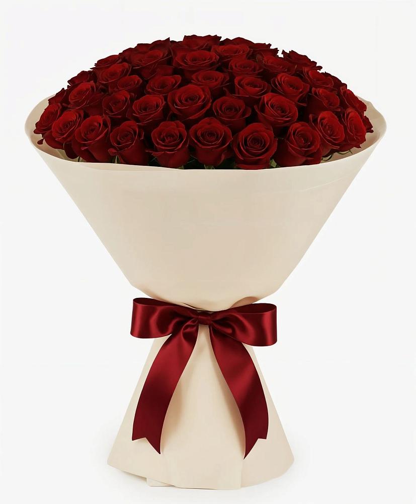 Букет 101 Бордовая роза Блэк Бакарра в Инатьевский