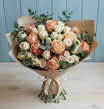 Букет цветов из:  Альстромерии и Розы в Инатьевский