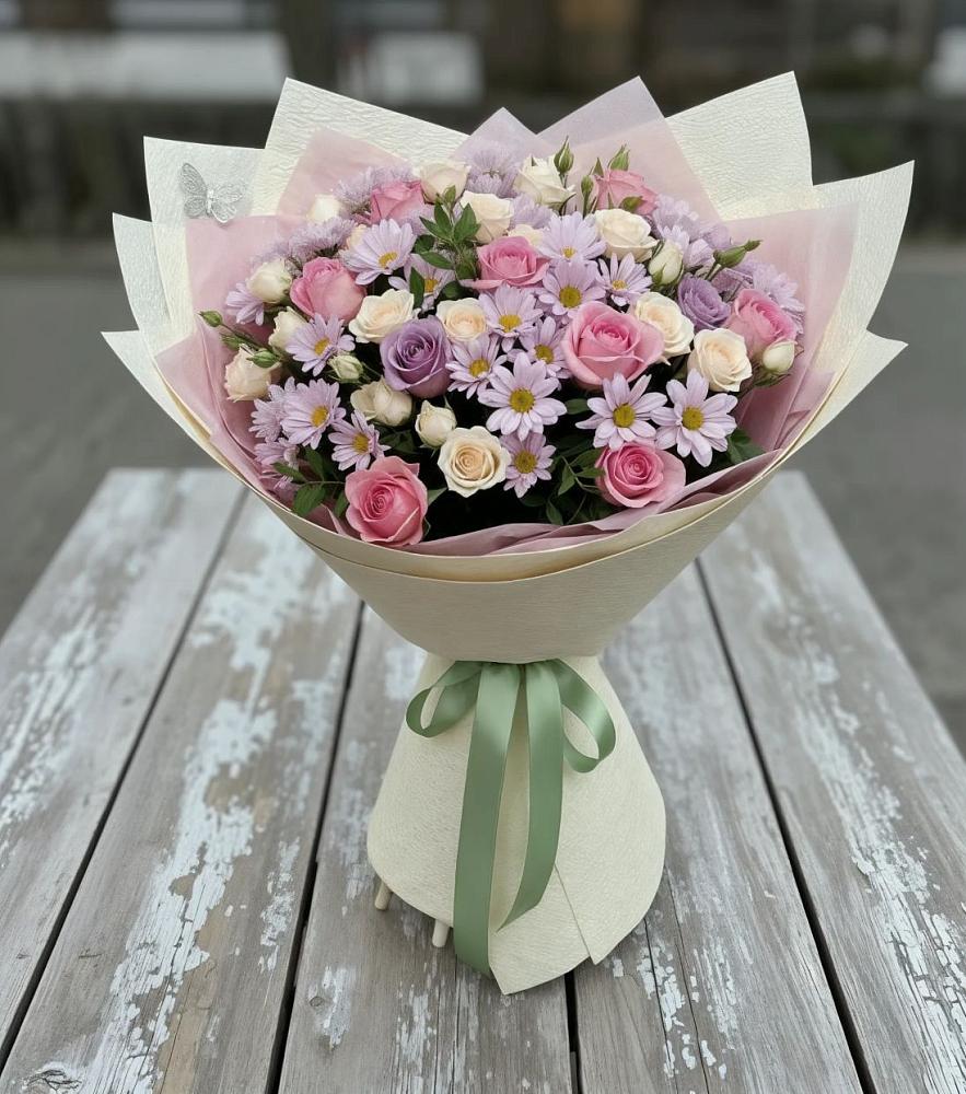 Букет цветов из: Розы и Хризантемы в Инатьевский